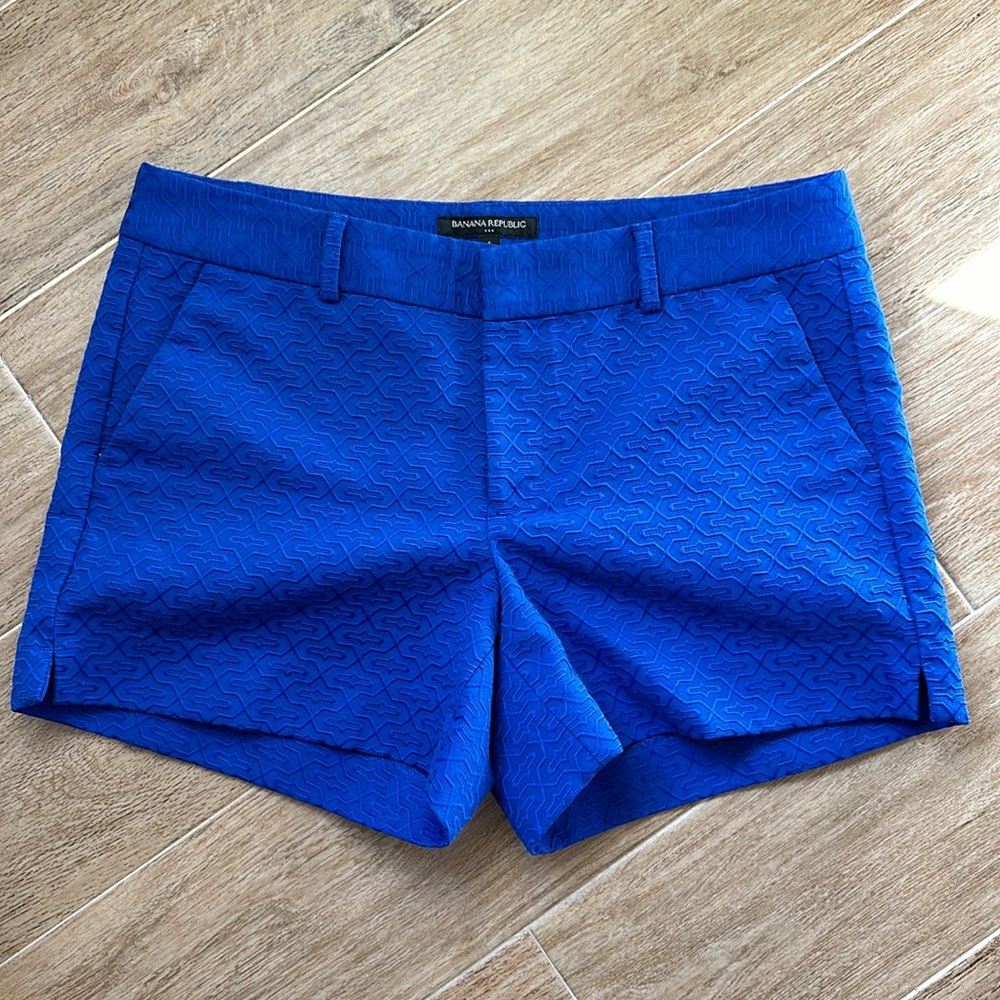 Banana Republic women’s shorts.  Royal blue size 4 cotton & polyester